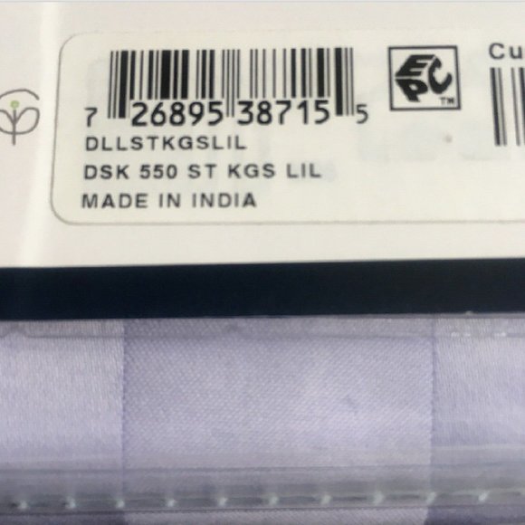 new Charter Club Damask 550 TC 100% Cotton KING Sheet Set in PALE LILAC STRIPE - Picture 8 of 12